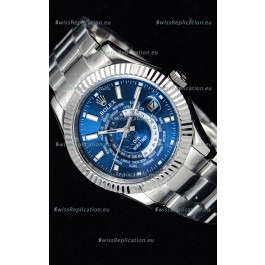 Rolex SkyDweller Swiss Watch in Steel Case - DIW Edition Blue Dial 