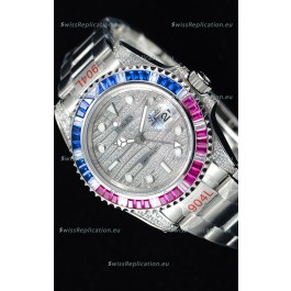 Rolex GMT Masters II Iced out Swiss watch with 904L Steel Case