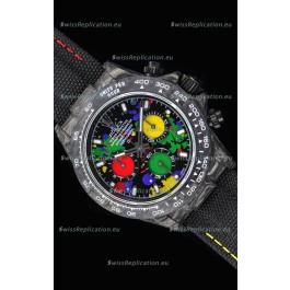 Rolex Daytona DiW Forged Cabon Casing 1:1 Mirror Replica Multicolored Dial