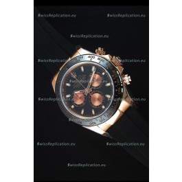 Rolex Daytona 116515 Everose 1:1 Mirror Replica Black Dial Watch 