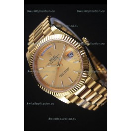 Rolex Day-Date Yellow Gold Replica Watch 40MM 2836-2 Swiss Movement