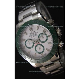 Rolex Cosmograph Daytona White Dial Green Ceramic Original Cal.4130 Movement - Ultimate 904L Steel Watch