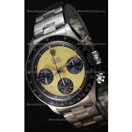 Rolex Daytona Vintage REF 6264 Off-White Dial Swiss Replica Watch - 904L Steel Watch 