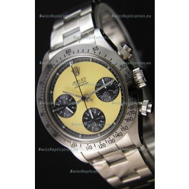 Rolex Daytona Vintage REF 6264 Off-White Dial Swiss Replica Watch - 904L Steel Watch 
