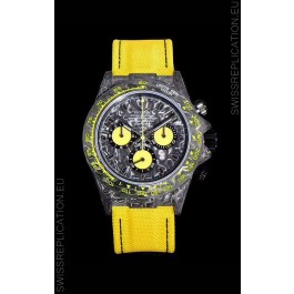 Rolex Daytona DiW Forged Cabon Casing 1:1 Mirror Replica Black Carbon Dial