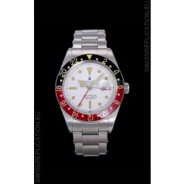 Rolex GMT Master ALBINO Edition Vintage Swiss Watch in White Dial
