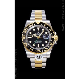 Rolex GMT Masters II 116713 Yellow Gold Swiss Replica 1:1 Mirror Watch 904L Steel 