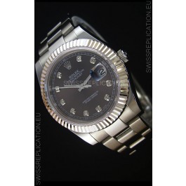 Rolex Datejust Japanese Replica Watch - Grey Dial in 41MM with Oyster Strap