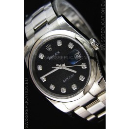 Rolex Datejust Japanese Replica Watch - Black Dial in 36MM with Oyster Strap