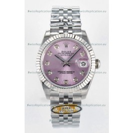 Rolex Super Clone Datejust ETA 2688 Movement 31MM Stainless Steel Case Pink Dial Watch