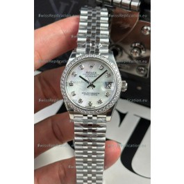 Rolex Super Clone Datejust ETA 2688 Movement 31MM Stainless Steel Case Pearl Dial Watch
