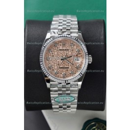 Rolex Super Clone Datejust ETA 3235 Movement 36MM Sundust Computer dial 36MM Steel Case Watch