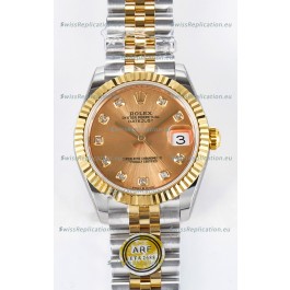 Rolex Super Clone Datejust ETA 2688 Movement 31MM Two Tone Yellow Gold Casing and Dial 