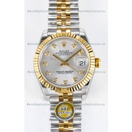 Rolex Super Clone Datejust ETA 2688 Movement 31MM Two Tone Yellow Gold Steel Dial