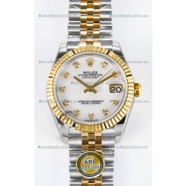 Rolex Super Clone Datejust ETA 2688 Movement 31MM Two Tone Yellow Gold Mother of Peal Dial