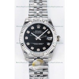 Rolex Super Clone Datejust ETA 2688 Movement 31MM Stainless Steel Black Dial Watch 
