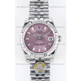 Rolex Super Clone Datejust ETA 2688 Movement 31MM Stainless Steel Pink Dial Watch 