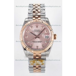 Rolex Super Clone Datejust ETA 2688 Movement 31MM Two Tone Rose Gold Swiss Champange Dial