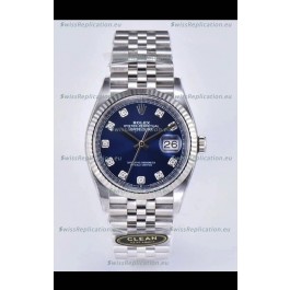 Rolex Datejust 126234 36MM Swiss Replica in 904L Steel in Blue Dial 1:1 Mirror Replica