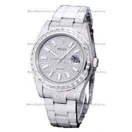 Rolex Datejust 41MM Swiss Replica - Iced Out Edition in Diamonds Dial 