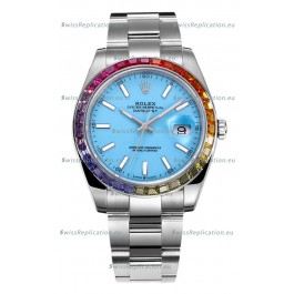 Rolex Datejust 41MM Swiss Replica Watch - 904L Steel in Blue Tiffany Dial 