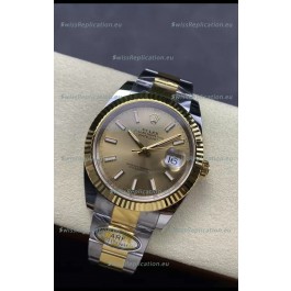 Rolex Datejust M126333 41MM ETA3235 72 Hours Power Gold Dial Oyster 1:1 Mirror Replica Yellow Gold 904L Steel