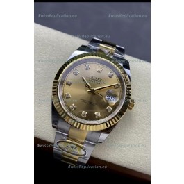 Rolex Datejust M126333 41MM ETA3235 72 Hours Power Gold Diamonds Dial 1:1 Mirror Replica Yellow Gold 904L Steel