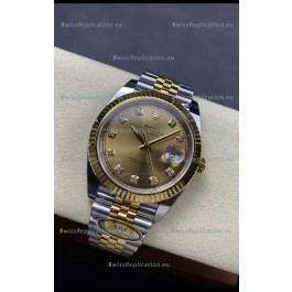Rolex Datejust M126333 41MM ETA3235 72 Hours Power Gold Diamonds Dial 1:1 Mirror Replica Yellow Gold 904L Steel