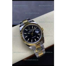 Rolex Datejust M126333 41MM ETA3235 72 Hours Power Black Dial Oyster 1:1 Mirror Replica Yellow Gold 904L Steel