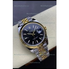 Rolex Datejust M126333 41MM ETA3235 72 Hours Power Black Dial Jubilee 1:1 Mirror Replica Yellow Gold 904L Steel