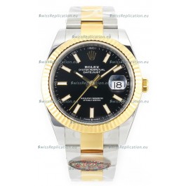 Rolex Datejust M126333 41MM ETA3235 72 Hours Power Black Dial Oyster 1:1 Mirror Replica Yellow Gold 904L Steel