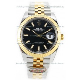 Rolex Datejust M126333 41MM ETA3235 72 Hours Power Black Dial Jubilee 1:1 Mirror Replica Yellow Gold 904L Steel