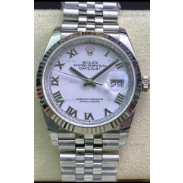 Rolex Datejust 126234 36MM Swiss Replica in 904L Steel in White Dial 1:1 Mirror Replica