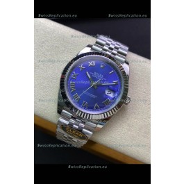 Rolex Datejust 41MM Swiss Replica in 904L Steel in Blue Dial - 1:1 Mirror Replica