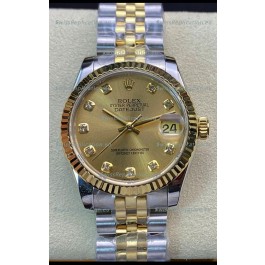 Rolex Datejust 278273 31MM Swiss Replica in 904L Steel in Gold Dial - 1:1 Mirror Replica