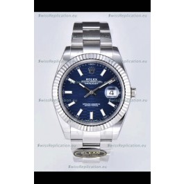 Rolex Datejust Cal.3235 Movement 1:1 Mirror Replica 904L Steel 41MM - Blue Fluted Motif Dial