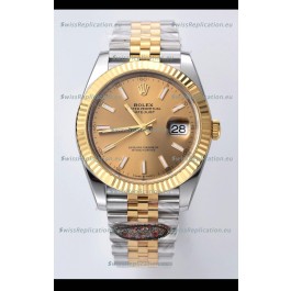 Rolex Datejust 126333 41MM Cal.3235 Swiss 1:1 Mirror Replica Watch in 904L Pale Gold Dial