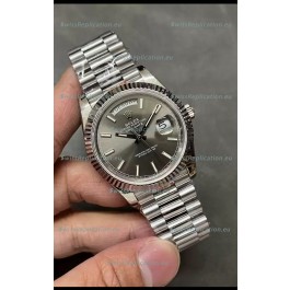 Rolex Day Date Presidential Stainless Steel Grey Dial Watch 40MM - 1:1 Mirror Quality