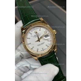 Rolex Day Date Yellow Gold Casing Watch in White Dial 36MM - 1:1 Mirror Quality 