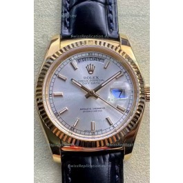 Rolex Day Date Yellow Gold Casing Watch in Steel Dial 36MM - 1:1 Mirror Quality 