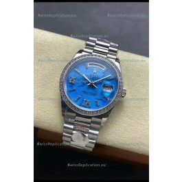 Rolex Day Date Turquoise Set 18K Stainless Steel Watch 36MM - 1:1 Mirror Replica Watch 