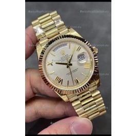 Rolex Day Date Presidential 18K Rose Gold Watch 40MM - Steel Dial 1:1 Mirror Quality