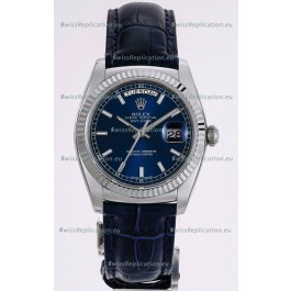 Rolex Day Date 904L Steel Casing Watch in Blue Dial 36MM - 1:1 Mirror Quality