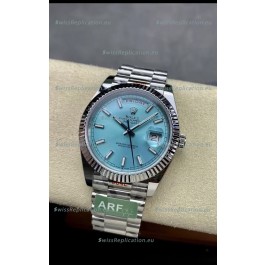 Rolex Day Date 904L Stainless Steel Tiffany Blue Stick Dial Watch 40MM - 1:1 Mirror Quality