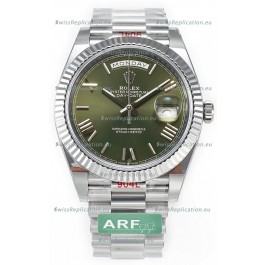 Rolex Day Date Presidential Stainless Steel Green Dial Watch 40MM - 1:1 Mirror Quality