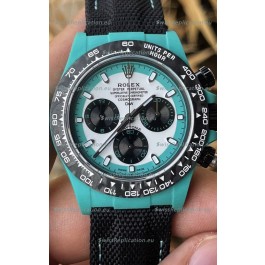 Rolex Cosmograph Daytona DiW CELESTE INVERT Edition Carbon Fiber Watch - Cal.4130 Movement