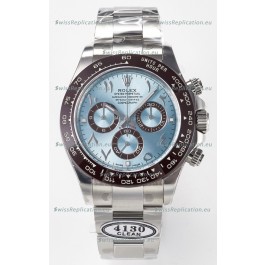 Rolex Daytona Super Clone ICE Blue Dial Diamonds Bezel Cal.4130 Movement - 904L Steel Watch