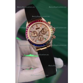 Rolex Daytona Super Clone 116595RBOW Rose Gold 1:1 Mirror Cal.4131 Movement Repllica Watch 