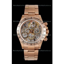 Rolex Daytona Super Clone "Artisans De Genève - Glacier" Edition Rose Gold Watch 