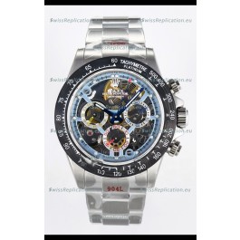 Rolex Daytona Super Clone Artisans De Geneve Stainless Steel Watch Black Carbon Bezel Watch